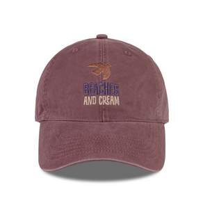 비치스앤크림 beachesandcream Seagull Cation Ball cap-burgundy