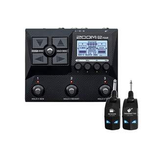 ZOOM G2 FOUR + LGW-01 무선 시스템 세트 기타 용 멀티 이펙터 및 앰프 에뮬레이터