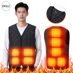 발열조끼 온열조끼 9구역 20000mAh 보조배터리 포함 3단 온도조절 KC인증 겨울 방한 아웃도어 낚시 등산 캠핑