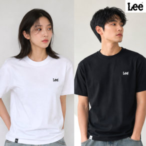 [백화점 정품] Lee 리 반팔 티셔츠 스몰 로고 남녀공용