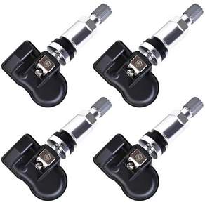 TPMS 타이어 압력 센서 35433MHz 2-in- 프로그래머블 범용 듀얼 주파수 Autel TS408 TS508 TS608 호환 교체 가능한 금속 밸브 4개 세트