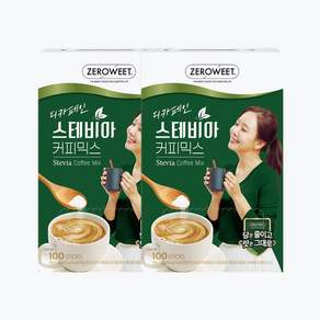 담아두다 펄세스 제로윗 디카페인 스테비아 커피믹스 9g x 100t x 2