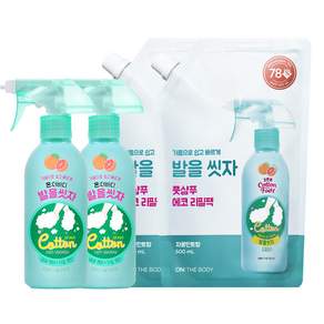 온더바디 코튼풋 발을씻자 풋샴푸 자몽 385ml 2개 + 리필 500ml 2개