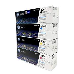 HP 정품토너 206X 대용량 4색 세트 (W2110X W2111X W2112X W2113X) - M255nw M255dw M282nw M283fdn M283fdw 레이저 프린터용
