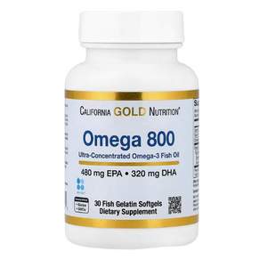 [2+1] CGN 캘리포니아골드뉴트리션 오메가800 30정 피쉬오일 EPA DHA 1000mg 알티지 오메가3