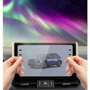 xjzshly 2025-2023 토요타 RAV4 LEXLEXLE 프리미엄용 8인치 스크린 보호필름 강화유리 9H 경도 지문 방지 기포 HD 터치스크린 커버 광택 호일 액세서리