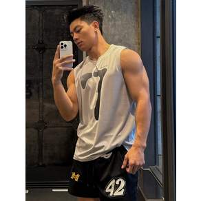 ON루트 슬로우선데이싱글렛 나시 헬스 통기성 러닝 스카이 블루 M