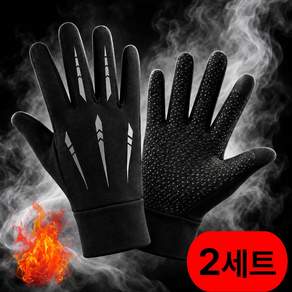 [1+1]노아르 겨울용 오토바이 방한 장갑 기모 터치 바이크 논슬립 라이더장갑 스마트폰 미끄럼방지 라이딩 자전거 블랙