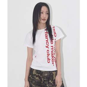 팬시클럽 FANCY CLUB 베이워치 크롭 티 WHITE F25QB103