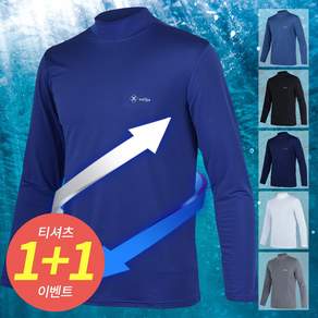 1+1쿨링 골프 기능성 레이어드 반목 티셔츠