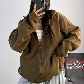 [주식디디댄스] 남녀공용 포근 후리스 옆 스트링 하이넥 집업 데일리 댄스복 공연복 무대복 힙합의상 축제의상