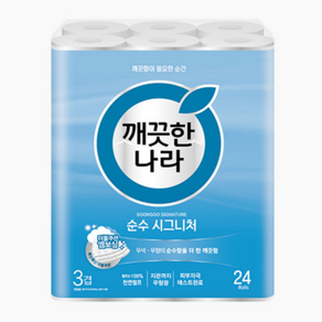 깨끗한나라 순수 시그니처 3겹 28m 30롤X1팩
