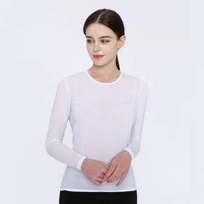 LUFIT 루핏스포츠 여성 라운드 쿨 여름 골프 냉감 롱티셔츠 자외선차단 쿨링 이너웨어