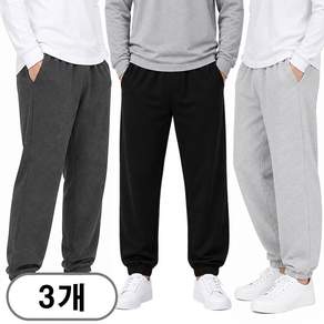 차쿠 1+1+1(3세트) 4계절 남녀공용 와이드 트레이닝 바지 조거팬츠 겨울 기모 일자 츄리닝 슬랙스팬츠 작업바지 빅사이즈