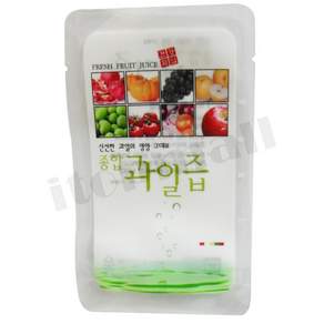 종합 과일즙 팩 100장묶음 비닐팩 사과 호박 석류 토마토 매실 배 포도 즙 양파 붕어 파우치 팩 과일