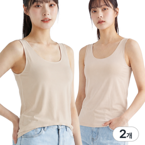 아네드 에어로핏 여성 냉감 심리스 여름 나시 1+1