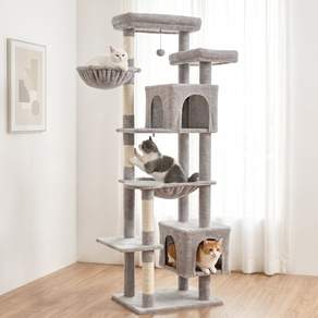 PAWZ Road 8단 대형 고양이 천 캣타워 175CM 튼튼한 cat tower 큰 사이즈 숨숨집+ 해먹+ 스크래쳐 기둥