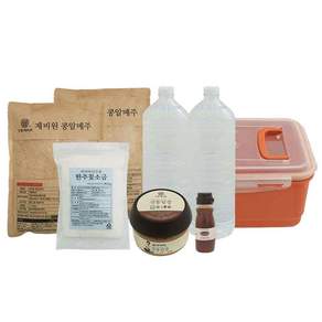 최명희명인 간편 된장만들기세트(콩알메주 1.1kgX2팩+꽃소금 800g+전통된장 500g+전통간장 100ml+생수 2LX2병+