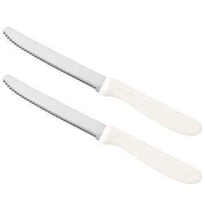1+1 파쿠젠 톱니 과도 과일칼 아이보리 2P