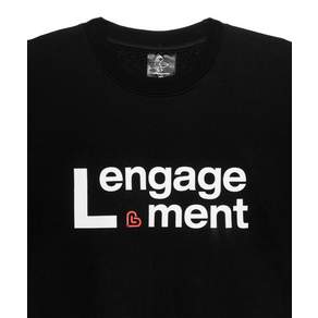 LENGAGEMENT 엘 로고 맨투맨 블랙