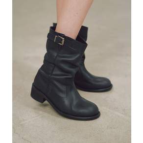 ROMANTIC MOVE WOMAN 구비 슬라우치 하프 부츠 - 블랙 / R26W104 153869