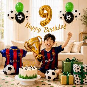 스마일파티 축구 생일 풍선 파티 세트