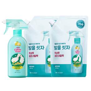 온더바디 발을씻자 풋샴푸 510ml용기1개+500ml리필2개 레몬