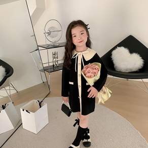 Arbe 여아용 로어 배색 원피스