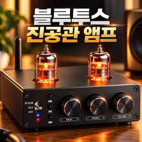 진공관앰프 블루투스 프리앰프 홈오디오 스테레오 USB재생 고음질 음색조절