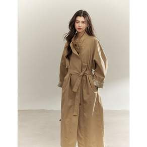 WIHOLL 여성 롱 트렌치코트 루즈핏 체형커버 가을 겨울 데일리 아우터