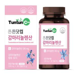 튼튼닷컴 감마리놀렌산 (6개월분) - 네델란드산 저온 압착 보라지유 GLA 240 mg 함유 / 월경 전 변화에 의한 불편한 상태 개선에 도움을 줄 수 있는 건강기능식품