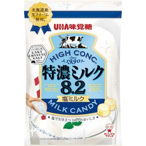 일본간식 일본사탕 일본캔디 UHA미각당 진한 밀크8.2 신선한 선도의 밀크캔디 75g X 3봉