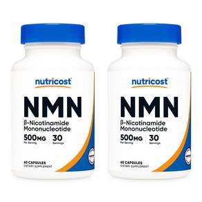 뉴트리코스트 효소 NMN 보충제 500mg 60캡슐 글루텐프리 베지 2개