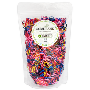 고무뱅크 대용량 머리끈 100g 머리고무줄+꼬리빗