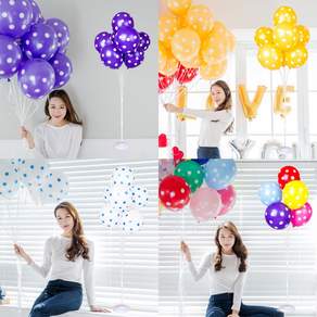 풍선꽂이장식세트130cm 도트인쇄 파티 용품 컵스틱 생일