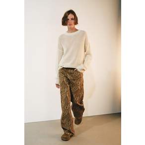 ZARA ZW 컬렉션 커브드 스트레이트 미드라이즈 청바지 - 다크 데님 9632/275/749