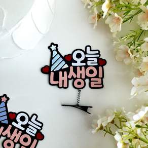 오늘내생일 머리핀 토퍼 주인공 파티 축하 기념일