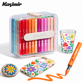 Kasimir고발색 직액식 마카펜 세트 레이어링 가능 번짐방지