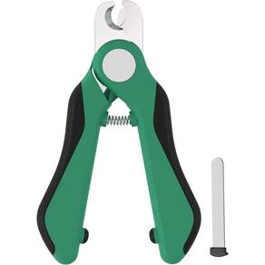 Swihauk 중장비용 강아지 손톱깎이 및 트리머 개와 고양이용 전문 반려동물 손톱깎이작은 동물용 과도한 절단 방지 안전장치가 있는 발톱깎이 검정색