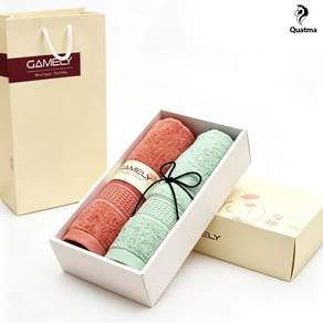 Quatma돌잔치수건 도매 먼지없는 선물세트 답례품 집들이 선물 기념품 수건