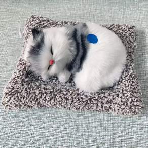 차량용 활성탄 고양이 인형 자동차 공기정화 냄새제거 소리나는 대시보드 장식품