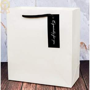 쇼핑백 에밀리 소 크림 종이가방 170x80x185mm 선물 포장 1개입