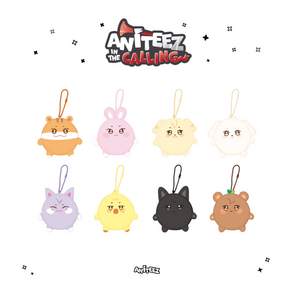 [멤버선택] 에이티즈 공식 팝업 굿즈 콜링 애니티즈 스트레스볼 인형 키링 ATEEZ X ANITEEZ [ANITEEZ IN THE CALLING] MD 캐릭터 엠디