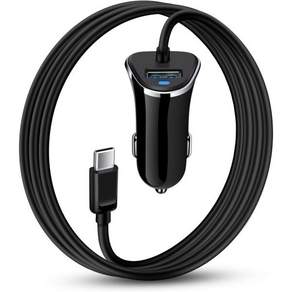 USB-C 자동차 충전기 3.4A USB 타입 C 자동차 충전기 어댑터 및 고속 충전 케이블 카고도르 USBC 라이터 삼성 갤럭시 S26 S25 S24 S23 S22 A17 아