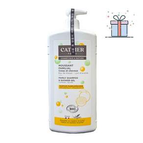 까띠에 케어워시 패밀리 샴푸&샤워젤 1000ml + 세안해면