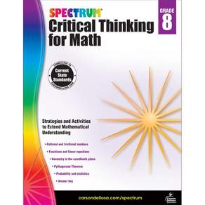 (영문도서) Spectrum Critical Thinking for Math Grade 8 Paperback