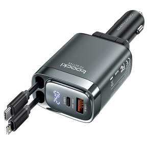 Toocki 105W 4in1 릴타입 C타입 시거잭 차량용 고속 충전기