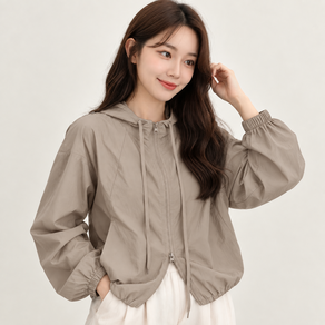 히트그램 간절기 바스락 바람막이 초경량 집업후드