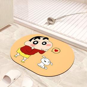 귀여운 인물 욕실 발매트 규조토 발매트