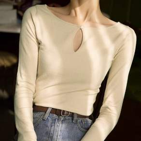 COSYEVNO 여성 긴팔티 겨울철 이너 긴소매 상의 레이어드티 hmdd-4